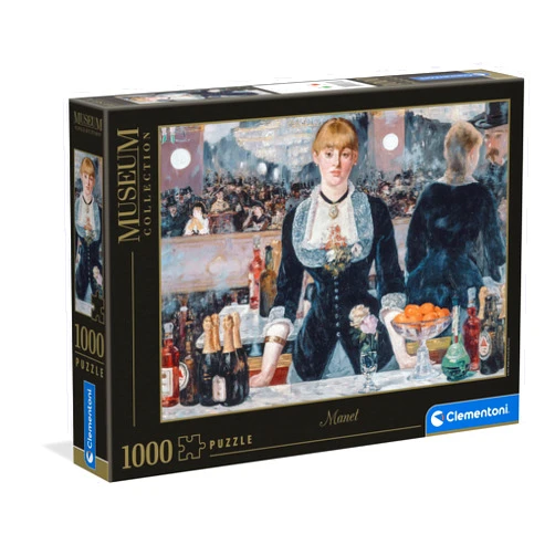 Clementoni - 39661 - Museum Collection Puzzle - Bar Folie Bergers - Jigsaw Puzzle 1000 Pieces, Made in Italy, Jigsaw Puzzle for Adults