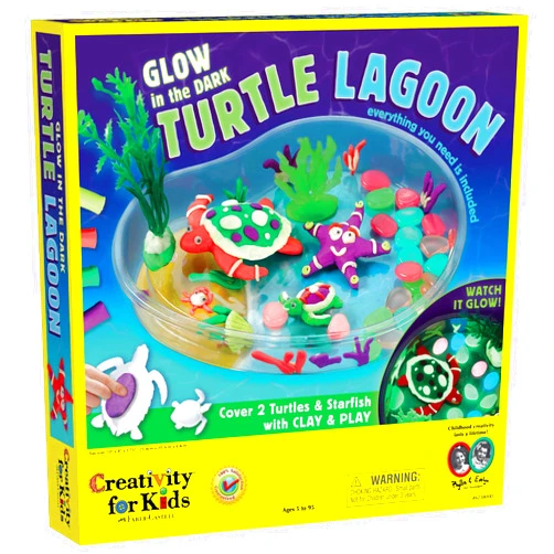 Creativity for Kids Create with Clay Turtle Lagoon – Marine Biology Crafts for Kids - Build a Sea Turtle Habitat with Clay, Multi (6238000) Medium