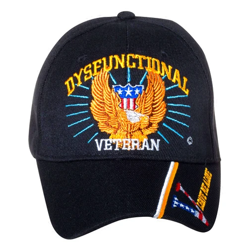Artisan Owl Dysfunctional Veteran Leave Me Alone Embroidered Adjustable Baseball Cap