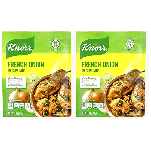 Knorr Soup Mix and Recipe Mix For Soups, Sauces and Simple Meals French Onion No Artificial Flavors 1.4 oz (Pack of 2)