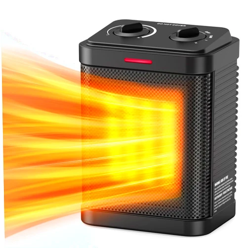 Pereysi 1500W Space Heater, Small Space Heater for Indoor Use, PTC Ceramic Space Heater with Thermostat, 3 Modes, Safety Quiet Heating, Multiple Protection, Portable Heater for Office Room Desk Use