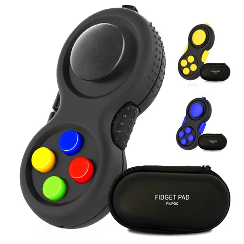 PILPOC Fidget Pad - Fidget Controller Toy for Highly Increased Focus, Reduced Stress, Anxiety, ADHD Clicker, Fidget Clicker, Controller Fidget Toy, Fidget Remote Control, Kids Toy Controller Sensory