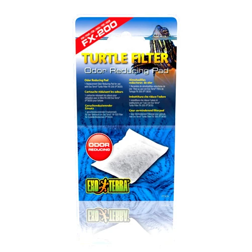 Exo Terra Turtle Filter Odor Reducing Pad, Replacement Filter Media for Aquatic Turtle Terrarium, PT3639