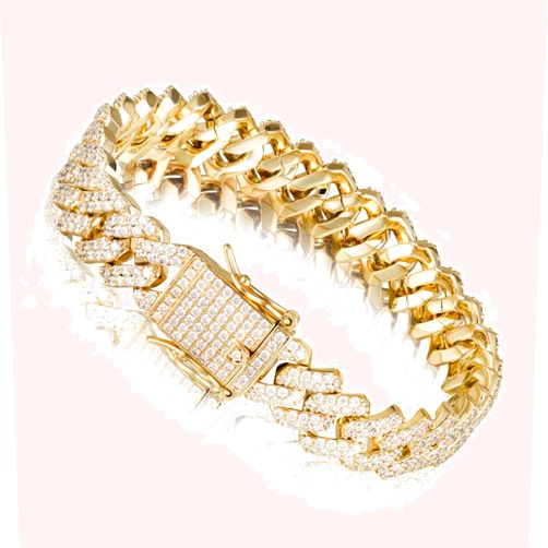 PY BLING 12mm Mens Women Heavy Iced Out Miami Cuban Link Chain or Bracelet 14K Gold White Rose Gold Plated CZ Lab Diamond Hip Hop Jewelry Necklace Choker with Gift Box