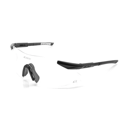 ESS Eyewear Eye Safety Systems ICE-One Ballistic Eyeshield, Clear Lens, White, 2.4 (740-0005)