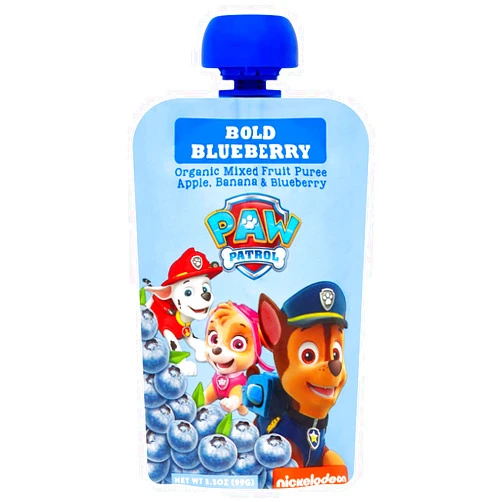 Pumpkin Tree Paw Patrol Bold Blueberry Organic Mixed Fruit Squeeze Pouch, 3.5 Ounce (Pack of 10)