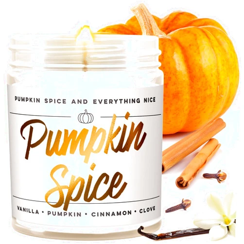 WAX & WIT Fall Candles, Pumpkin Spice Candles for Home, Autumn Candle, Pumpkin Candle, Fall Scented Candles for Home, Fall Home, Bathroom Decor, Autumn Decor, Hello Pumpkin, Hello Fall - 9oz