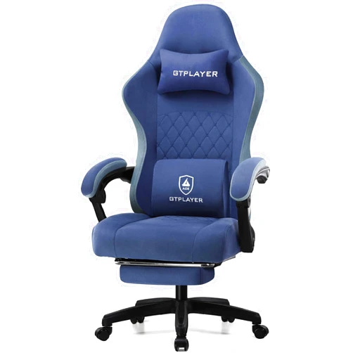 GTPLAYER Gaming Chair, Computer Office Chair with Pocket Spring Cushion, Linkage Armrests and Footrest, High Back Ergonomic Computer Chair with Lumbar Support Task Chair with Footrest