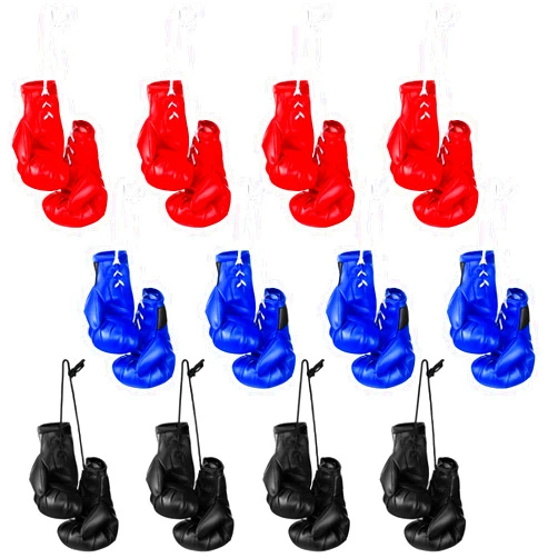 Batiyeer Mini Boxing Gloves for Car Mirror Christmas Ornament Miniature Punching Gloves Boxing Party Decorations Christmas Tree Ornament for Party Favors Home