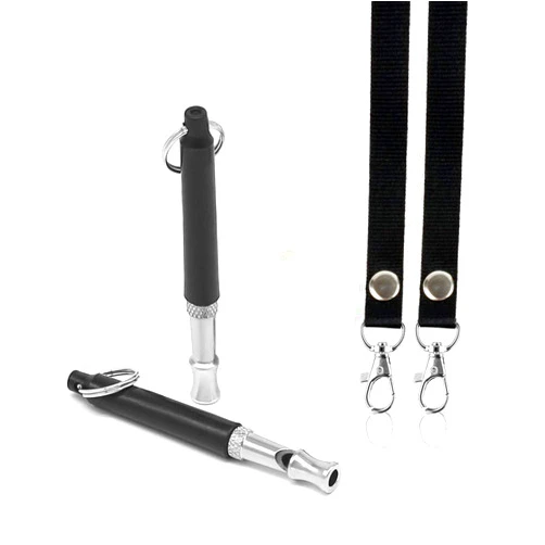 BMHNOONE Dog Whistle to Stop Barking, Adjustable Pitch Ultrasonic Training Tool Silent Bark Control for Dogs-2 Free Lanyard Strap with Pack of 2 PCS Pet Whistle