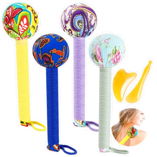 HONGCHU Wormwood Massage Tool with Ergonomic Handle (4 Pcs)