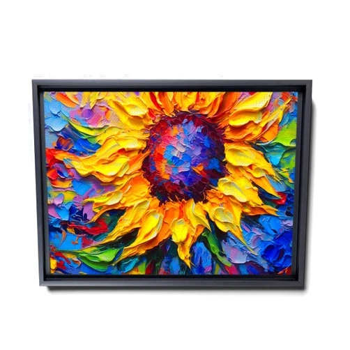 StoreUSA99 Blossom Sunflower Landscape Painting on Canvas - Abstract Modern Yellow Floral Artwork for Living Room Wall Art Decor