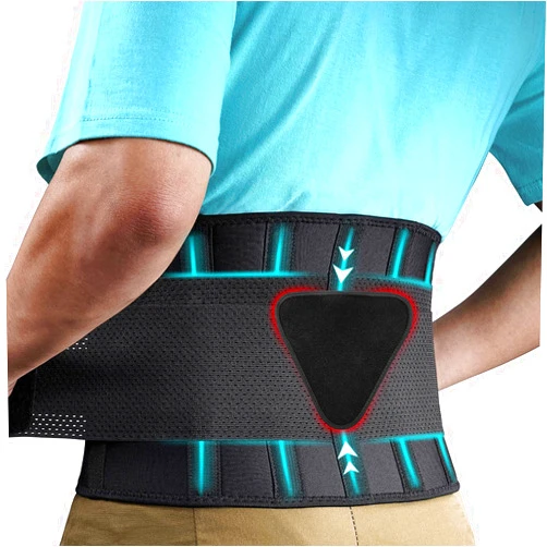FEATOL Back Brace Support Belt-Lumbar Support Back Brace for Back Pain, Sciatica, Scoliosis, Herniated Disc Adjustable Support Straps-Lower Back Brace with Removable Lumbar Pad for Men & Women