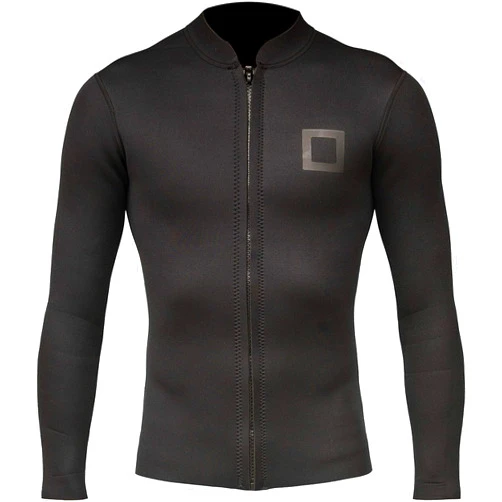 Surf Squared Mens Wetsuit Top Jacket - Neoprene Long Sleeve for Warmth & Comfort- Surfing, Snorkeling, All Watersports - w/Extended Back Flap and Durable YKK Locking Front Zipper