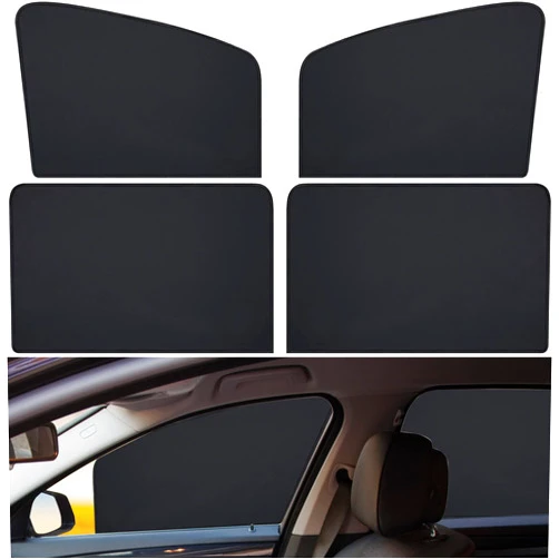 Tallew 4 Pieces Privacy Car Window Sun Shades Magnetic Blackout Car Window Covers Car Curtains Car Window Sun Shades Covers Automotive Window Sunshades for Sleeping Family