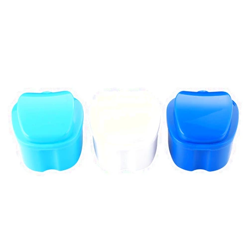 Milisten Plastic Container Plastic Denture Case Denture Bath Case Denture Box Holder Soak Container with Strainer Basket for Travel Cleaning Travel Container Plastic Storage Box