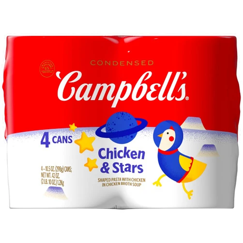 Campbell's Campbell’s Condensed Kids Chicken and Stars Soup, 10.5 oz Can (4 Pack)
