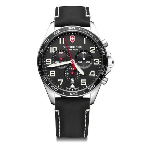 Victorinox Herren-Uhr FieldForce Chrono, Herren-Armbanduhr, Analog, Quarz, Wasserdicht bis 100 m, Gehäuse-Ø 42 mm, Armband 21 mm