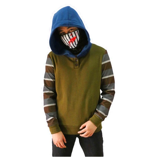 Uyecos Cosplay Creepy Ticci Toby Hoodie Men's Thicken Pullover Jacket Sweater Cosplay Costume