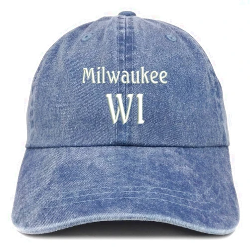 Trendy Apparel Shop Milwaukee WI Embroidered Pigment Dyed Washed Baseball Cap
