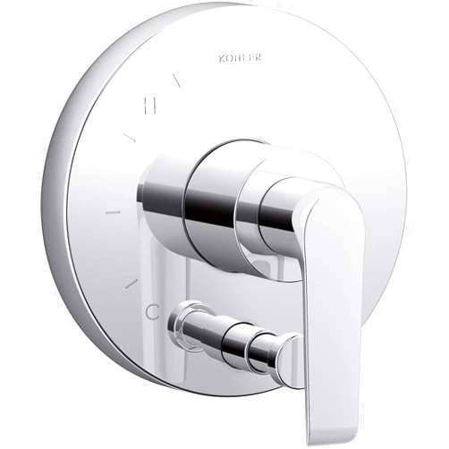 Kohler K-T97019-4-CP Avid Rite-Temp® Valve Trim with Push-Button Diverter and Lever Handle