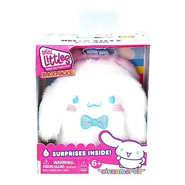 REAL LITTLES - Collectible Micro Hello Kity and Friends Backpack with 6 Surprise Accessories Inside! (Cinnamoroll)