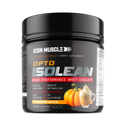 Icon Muscle Isolean Whey Protein Isolate Powder | Pumpkin Spice | Pre & Post Workout Whey Protein Powder | Protein Powder | Amino Acids | Protein Shake | Protein Powder | Holiday | 25g Protein | 1 lb