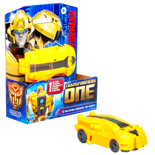 Transformers One Cog Changer Bumblebee (B-127) 4-Inch Robot Action Figure, Interactive Toys for Boys and Girls Ages 6 and Up