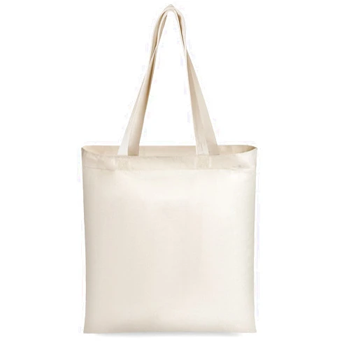 Linsaner Economy Cotton Natural Canvas Tote Bag for Women, Tote Bag for Shopping, 15W x 15.8H inch, Natural Color