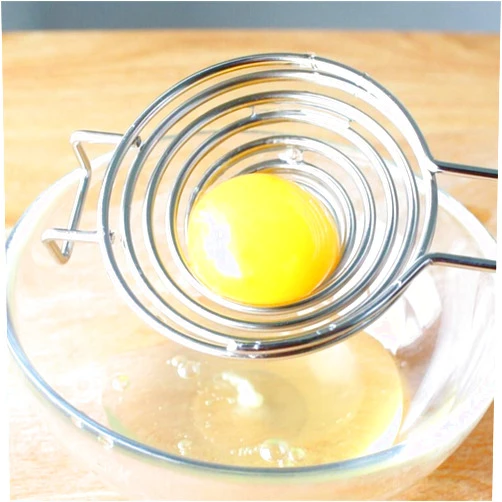Xinjincang Silver Egg Separator, Yolk White Separator Tool, Food Grade Stainless Steel Egg Divider Egg Sieve Egg Extractor, Kitchen Gadget Cooking Baking Tool, Kitchen and Dining, 1