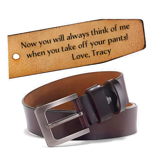 Handmade Personalized Belt For Husband - Father's Day Gifts For Him, Personalized Belts For Men, Personalized Anniversary Gifts For Husband, Custom Leather Belts For Men, Husband Wedding Day Gift
