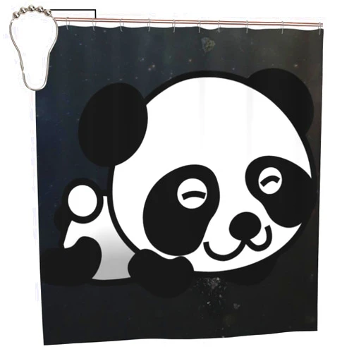 Suonity Cute Red Panda Art Pattern Waterproof Bathroom Shower Curtain, Home Hotel Bathroom Decoration Shower Curtain, Curtain.(72x72in)