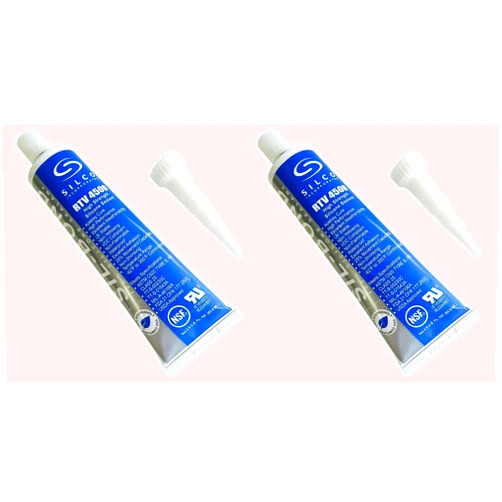Sil-Bond Pack of 6 Silicone RTV 4500 Food Contact Safe High Strength Silicone Sealant, Clear (2.8 FL. Ounce)