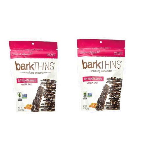 barkTHINS - Snacking Chocolates Dark Chocolate Almond with Sea Salt - 4.7 oz (pack of 2)
