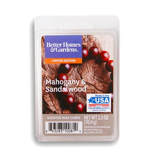 Better Homes & Gardens Mahogany & Sandalwood 2018 Limited Edition Wax Melts (6 x 2.5 oz) - Home Fragrance, Aromatherapy