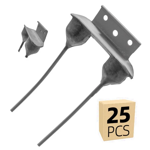 Maple Farm Seats Inc 25PCS Rubber Double Mounted Rake Teeth 488, Heavy Duty 2-Prong Hay Wheel Rake Tines, Tedder Baler Tooth, Hay Tool, Aftermarket Replacement Parts, Compatible with John Deere, Darf Farmhand