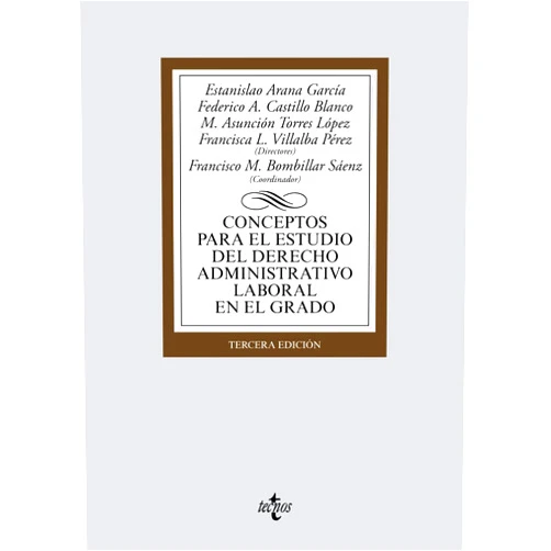 Spanish Edition by Estanislao Arana García (Author, Editor), Federico A. Castillo Blanco (Author, Editor), María Asunción Torres López (Author, Editor), Francisca L. Villalba Pérez (Author, Editor), María del Pilar Bensusan Martín (Author), Belén Burgos Garrido (Author), Jesús Conde Antequera (Author), Riánsares López Muñoz (Author), Leonor Moral Soriano (Author), Francisco Miguel Bombillar Sáenz (Co-editor) & 8 more Conceptos para el estudio del derecho administrativo laboral en el grado