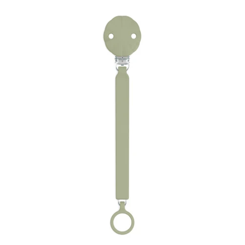 Suavinex Wonder Silicone Baby Pacifier Clip, Spain's #1 Baby Bottle and Pacifier Brand, Pacifier Clips for Babies, Baby Essentials, Hedge Green