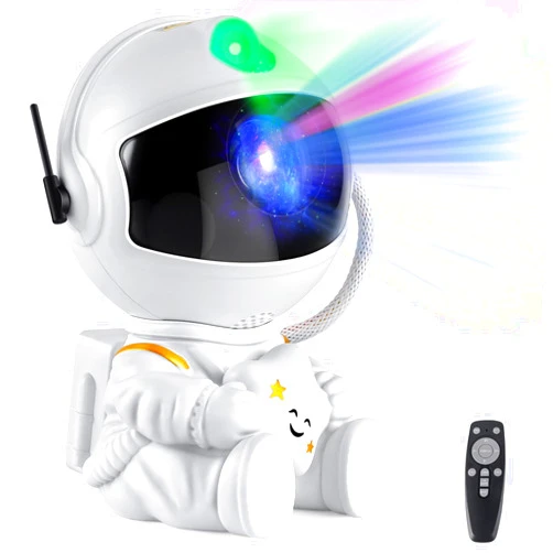 XHSY Astronaut Projector，Star Projector Galaxy Light，Night Light for Kids，Light Projector for Bedroom，Starry Nebula Ceiling LED Lamp，with Remote (White1)