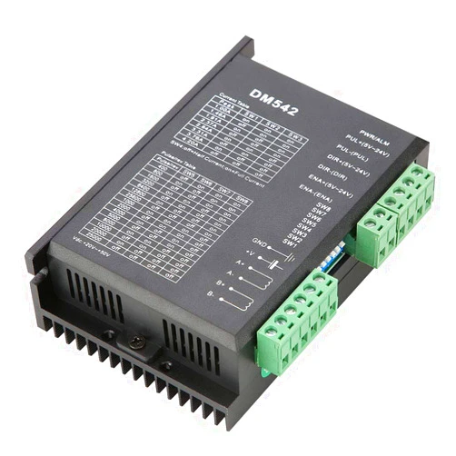 EVTSCAN Latest Stepper Motor Driver, DM542 2-Phase Stepper Motor Controller 57/86 Series Stepping Motor Driver 18-48VDC Peak 4.2A