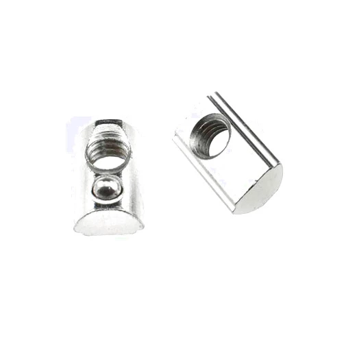 Odinest 2020 Series M5 T Slot Nuts Roll-in Spring Ball Loaded Elastic Nuts 25 Pack Carbon Steel for 2020 Series Aluminum Extrusion Profile Rail with 6mm Slot for 3D Printer