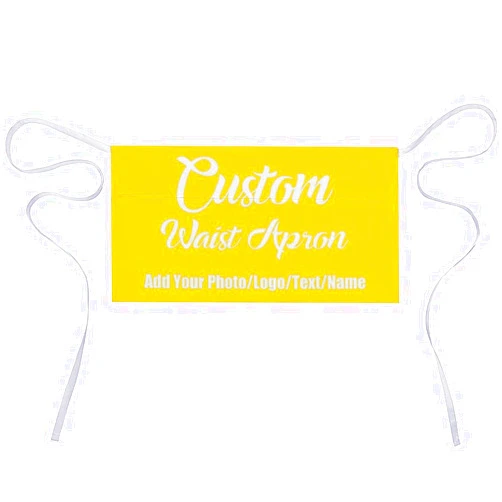 TUSANEII Custom Apron with 3 Pockets, Customized Picture Chef Cooking Aprons Personalized Logo Kitchen Apron with Adjustable