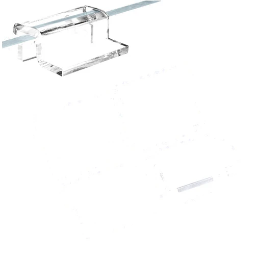 Cyrank 4Pcs Aquarium Lid Clips for 6-12mm Glass, Rimless Aquarium Acrylic Fish Tank Cover Clip Glass Cover Holder Aquarium Fish Tank Cover Support Clamp Accessory