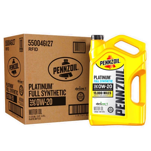 Pennzoil Platinum Full Synthetic 0W-20 Motor Oil (5-Quart, Case of 3)
