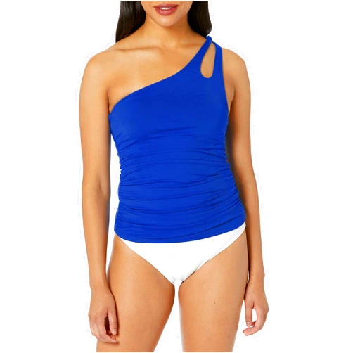 Island Goddess One Shoulder Keyhole Tankini Swimsuit Top
