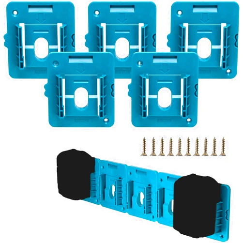 Crivnhar 5 Pack Battery Holder Work for Makita 18V Battery Mounts Dock Holder Compatible for BL1860 BL1850 BL1840 BL1830(w/10 Screws)