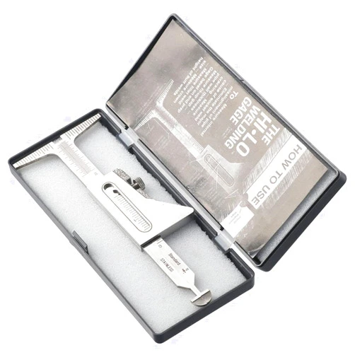 SHUATI Gage Test, Inch and Metric Ulnar Welder Inspection Gauge, Stainless Steel Pipe Gauge, Measure Precision Tools, Hi Lo Welding Gauge for Weld