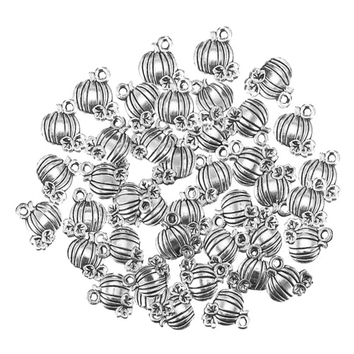 Ciieeo 80Pcs DIY Pumpkin Pendants Halloween Pumpkin Charm Pendant Alloy Pumpkin Pendants for Bracelet Necklace Jewelry Making