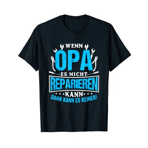 Familie Enkelkind Enkel Großmutter Papa Opi Oma Mens Grandpa Grandfather Grandad Grandson Father's Day Grandparents Gift T-Shirt