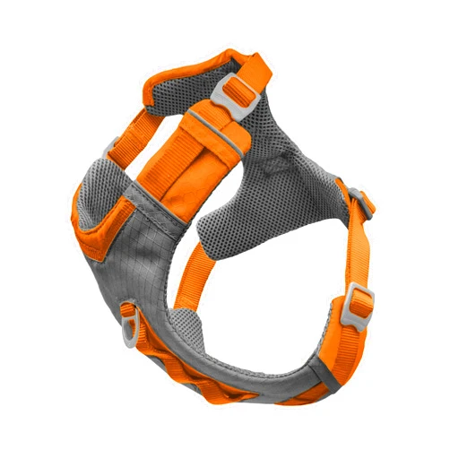 Kurgo Journey Air Dog Harness, Vest Harnesses for Dogs, Pet Hiking Harness for Running & Walking, Reflective, Padded, Includes Control Handle, No Pull Front Clip (Orange, Small)